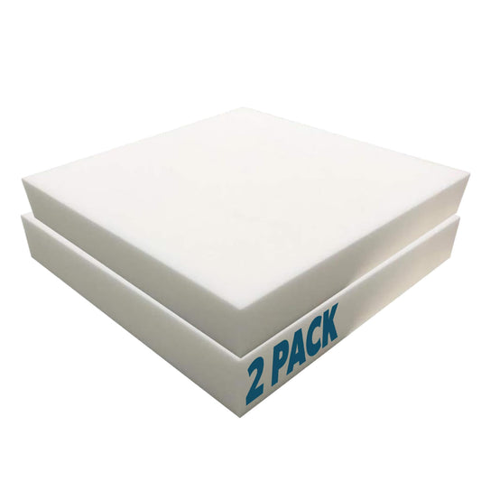 Foamma 2" x 20" x 20" High Density Upholstery Foam Padding, Thick-Custom Pillow, Chair and Couch Cushion Replacement Foam