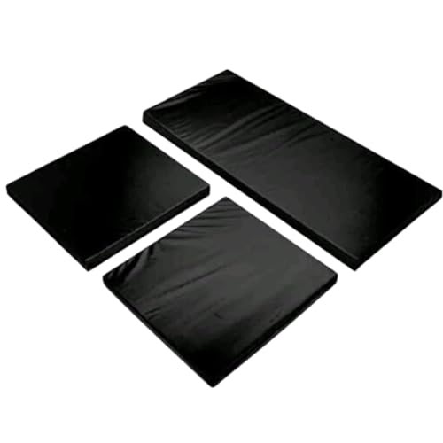 Foamma Outdoor Garden Replacement Rattan Furniture Sofa & Cushions Pads - Cushion Set with Waterproof Fabric - Plush and Durable (Madrid Sand, Cushion Set (2 x Chairs + 1 x Sofa))