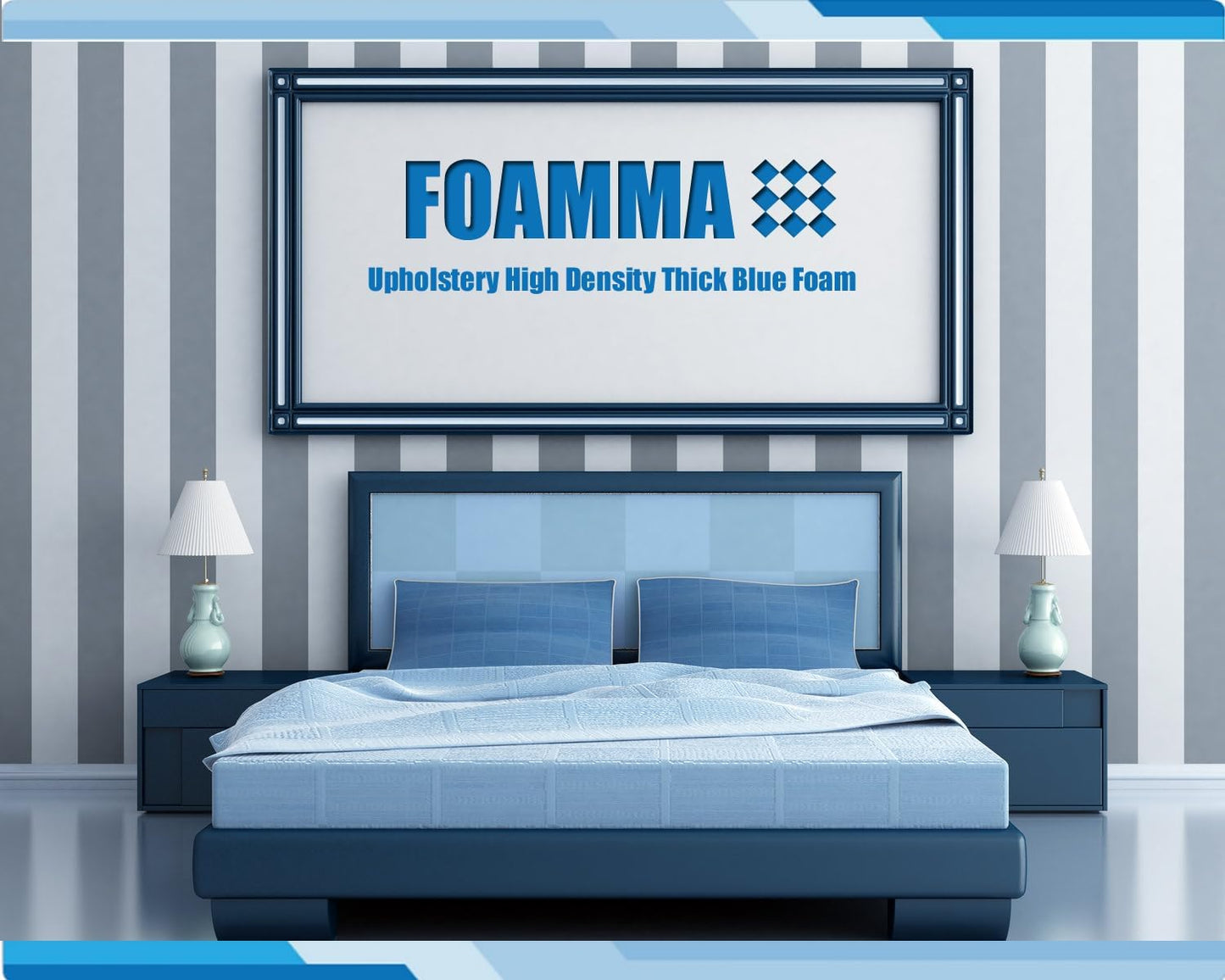 Foamma Upholstery High Density Thick Blue Foam
