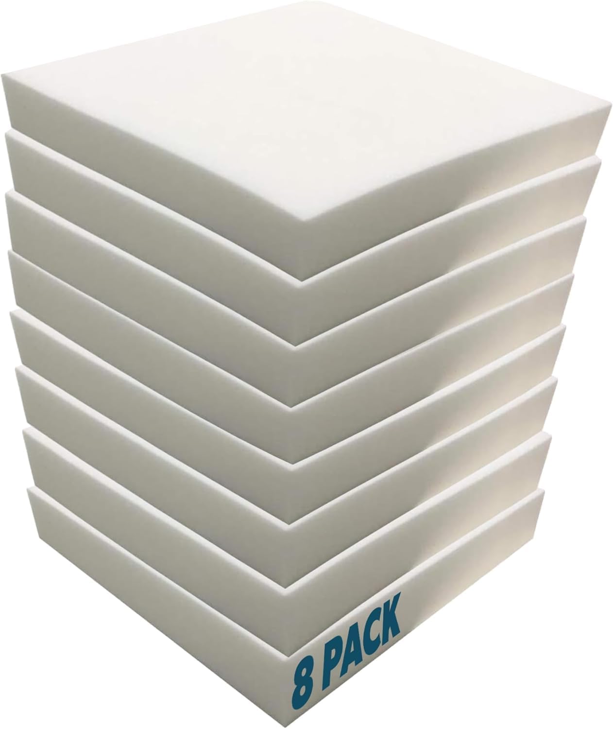 Foamma Multipack-Pack 2" x 16" x 16" High Density Upholstery Foam, Chair Cushion Square Foam for Dining Chairs, Wheelchair Seat Cushion Replacement