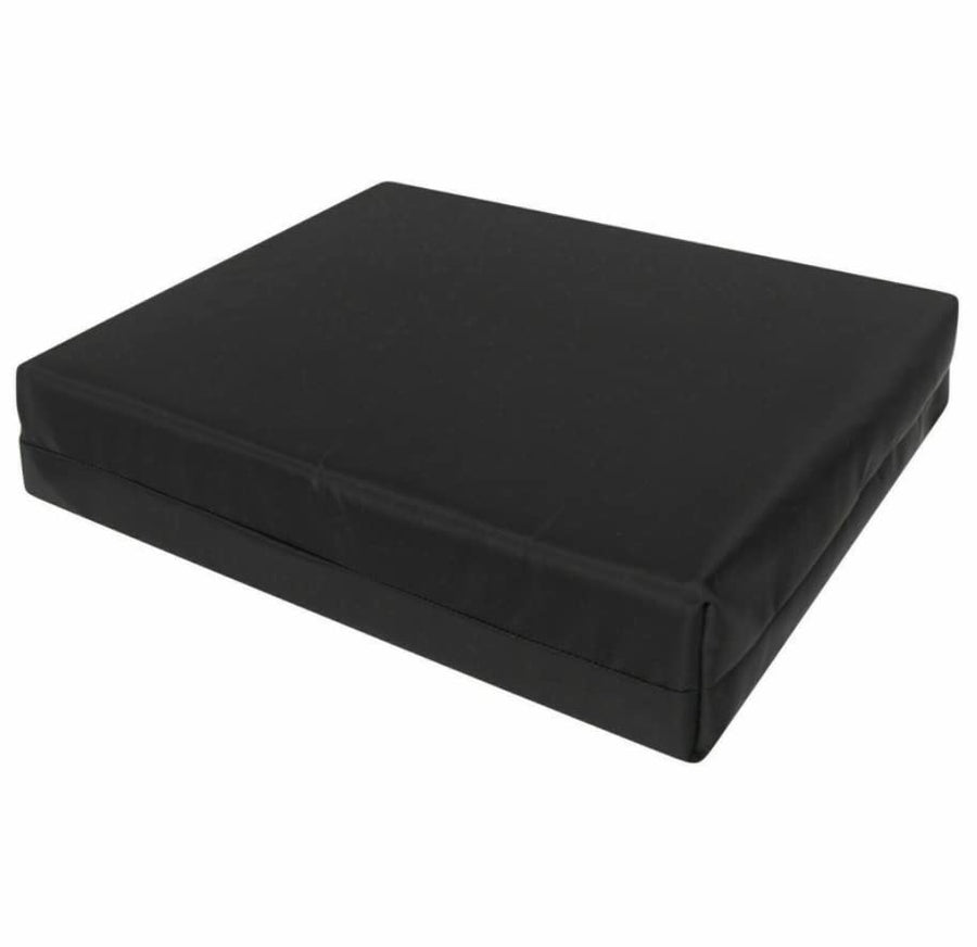 Deep Pressure Relief Memory Foam, Seat Pad, Wheelchair Cushion, waterproof cover (Black, 16" x 18" x 4")