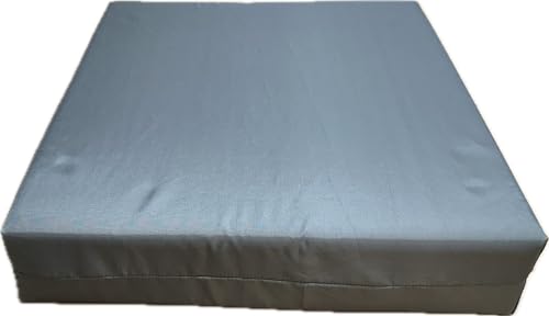 Deep Pressure Relief Memory Foam, Seat Pad, Wheelchair Cushion, waterproof cover (Black, 16" x 18" x 4")