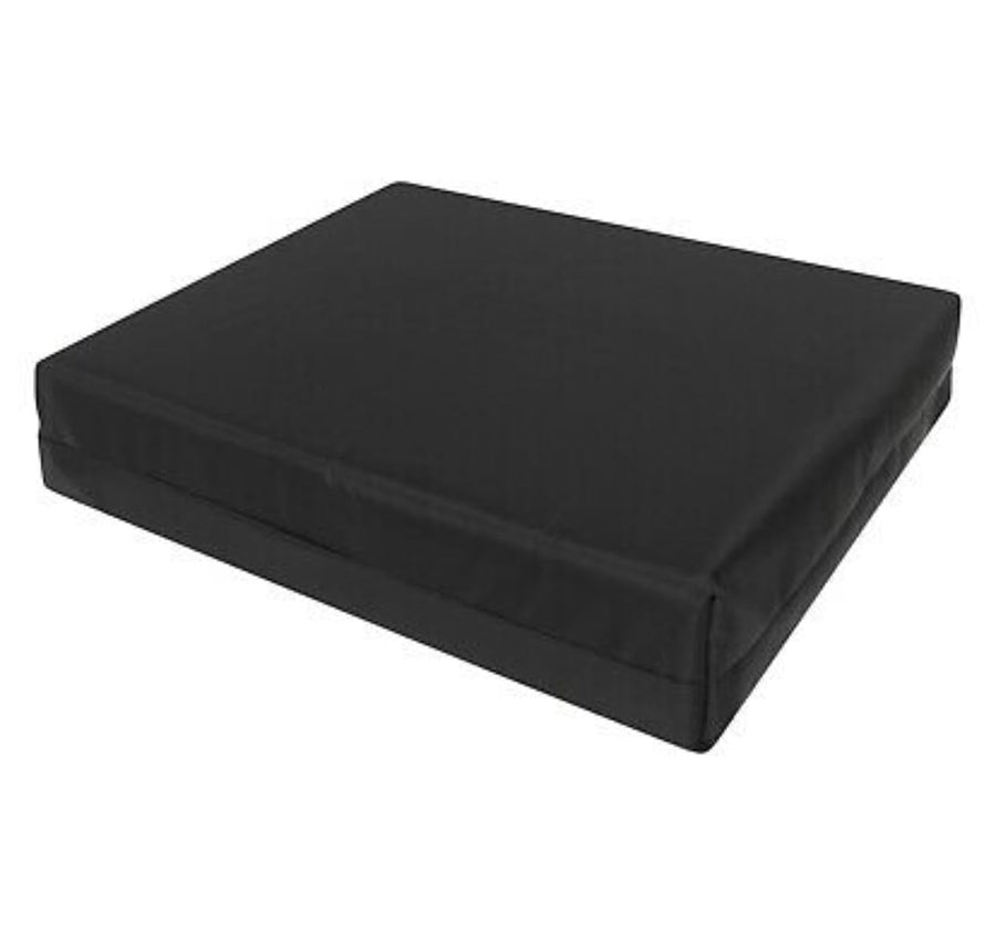 Deep Pressure Relief Memory Foam, Seat Pad, Wheelchair Cushion, waterproof cover (Black, 16" x 18" x 4")